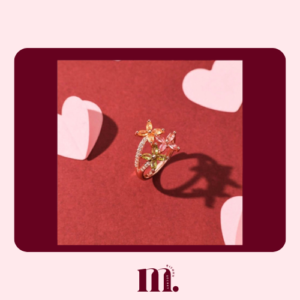 Fleur de Passion, bague dorée diamant fleur